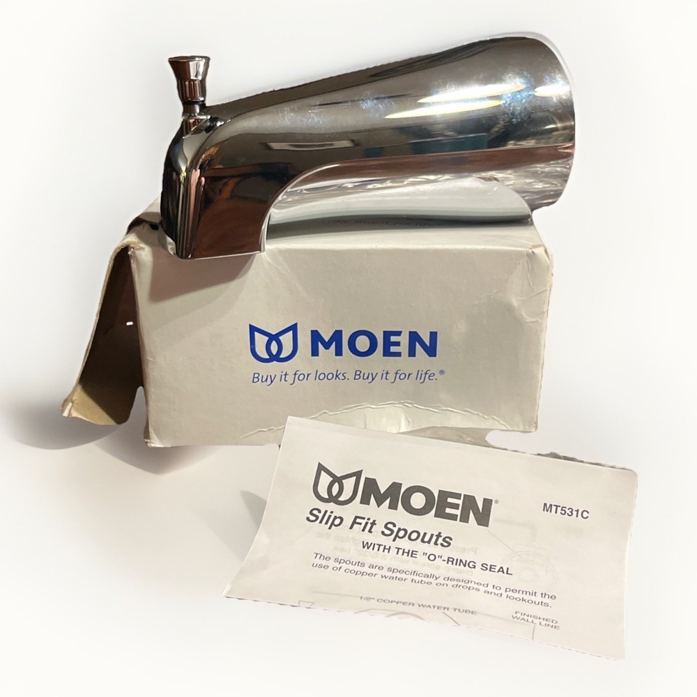 Genuine Moen 3801 Bathroom Tub & Shower Diverter Spout - Polished Chrome